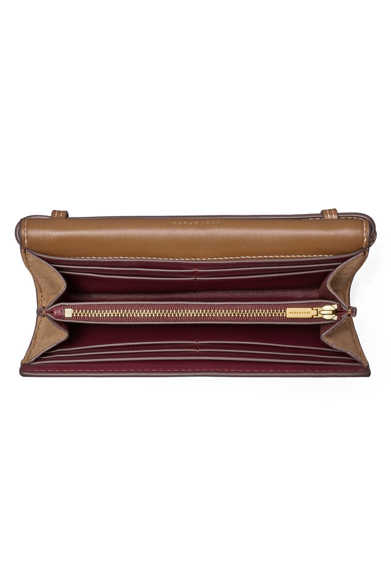 T Monogram Jacquard Wallet Crossbody, Alternate, color, HAZELNUT