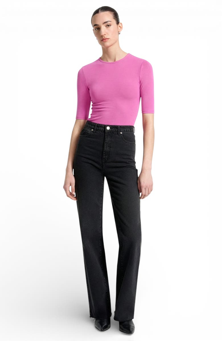 Marcella Frankie Elbow Sleeve Top, Alternate, color, Hot Pink