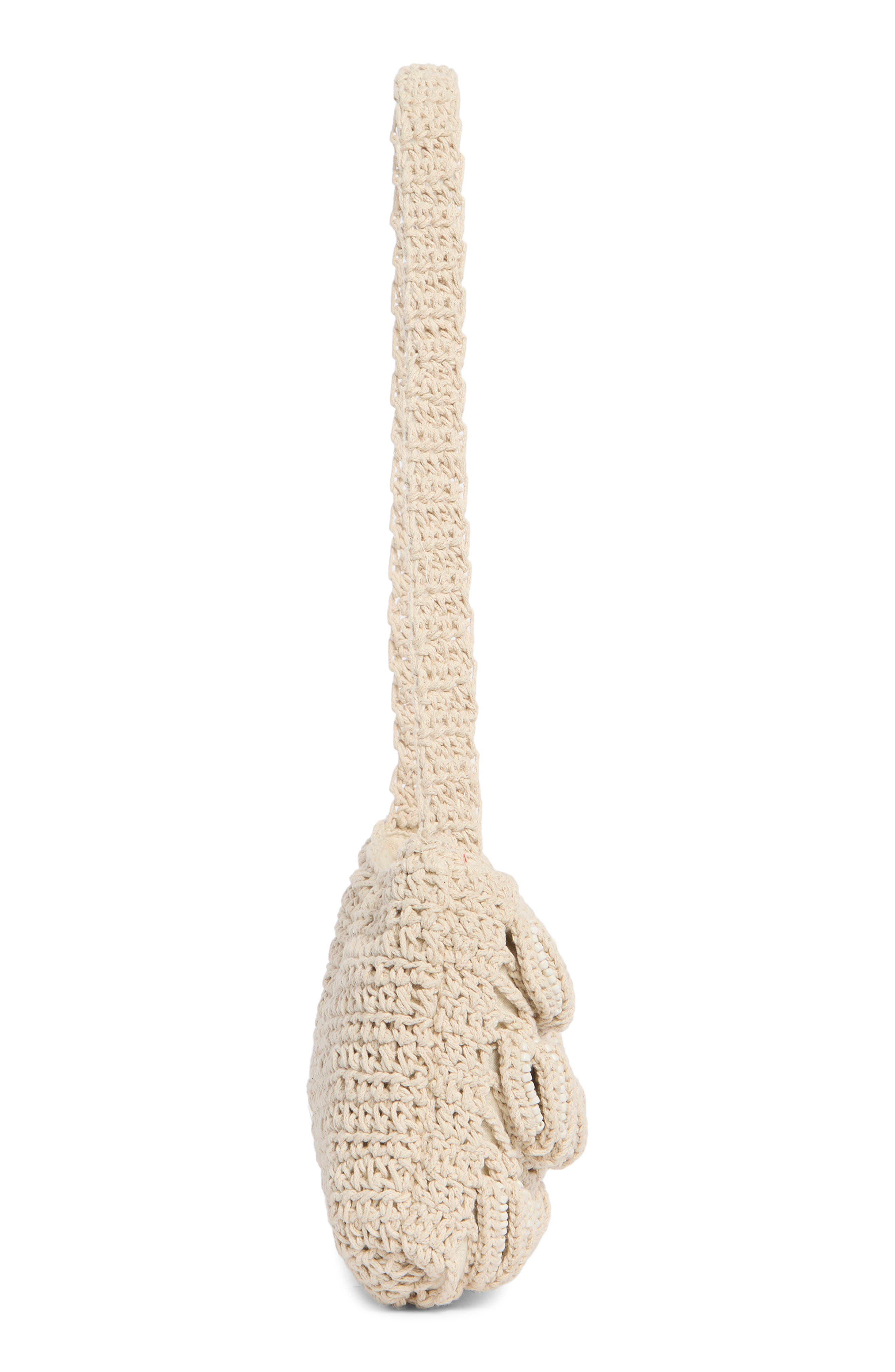 Juniper Beaded Knit Shoulder Bag, Alternate, color, NATRUAL