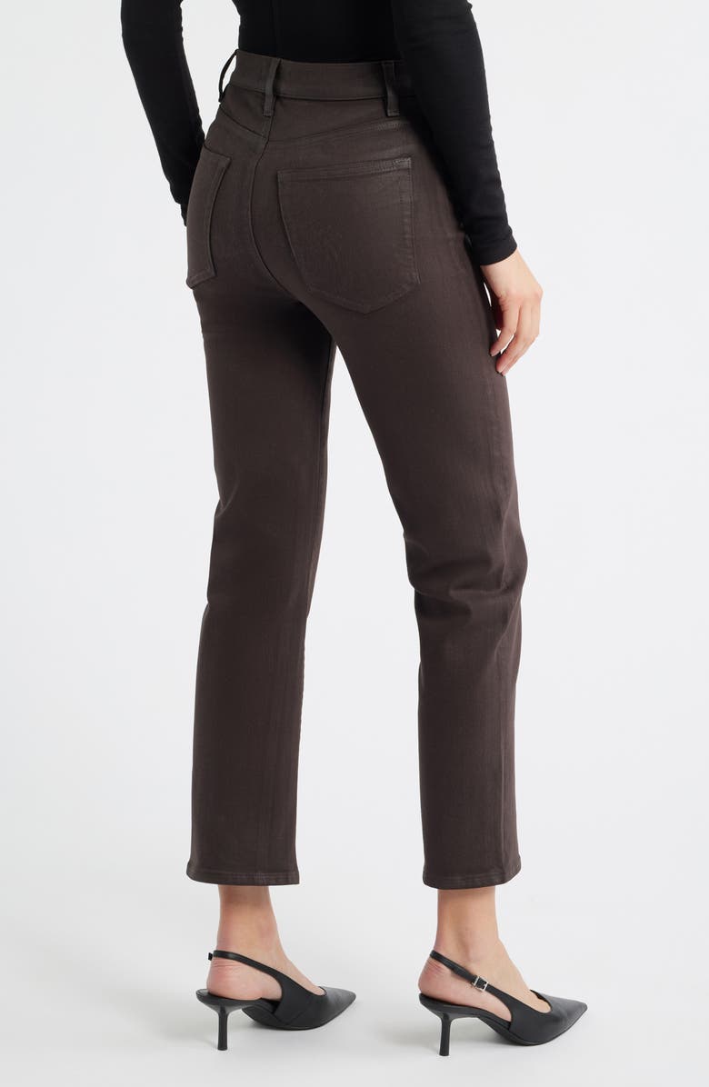 FRAME Le Sleek High Waist Ankle Straight Leg Jeans, Alternate, color, Truffle Coated