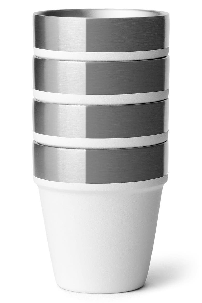 Rambler Set of 4 Shot Glasses & Case, Alternate, color, WHITE