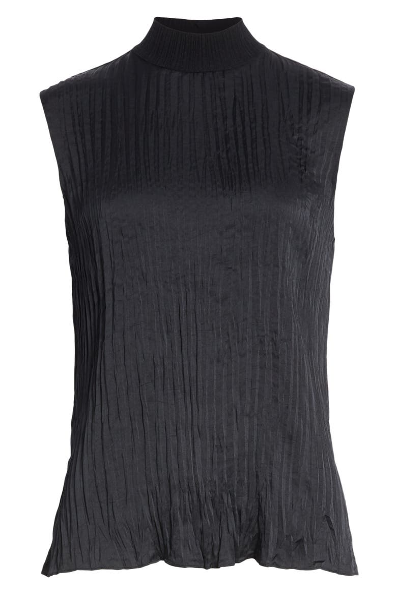 Plissé Shell, Alternate, color, BLACK