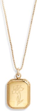 Set & Stones Audrey Birth Flower Pendant Necklace