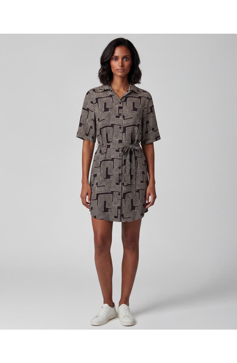 Lords of Harlech Inter Twine Womens Wrap Shirt Dress, Main, color, Inter Twine Black