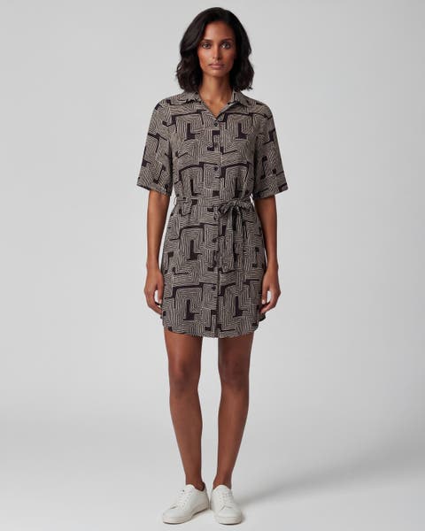Inter Twine Womens Wrap Shirt Dress