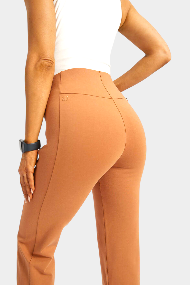 Monroe Crop Trouser Dress Pant Yoga Pants Straight Leg, Alternate, color, Sandalwood