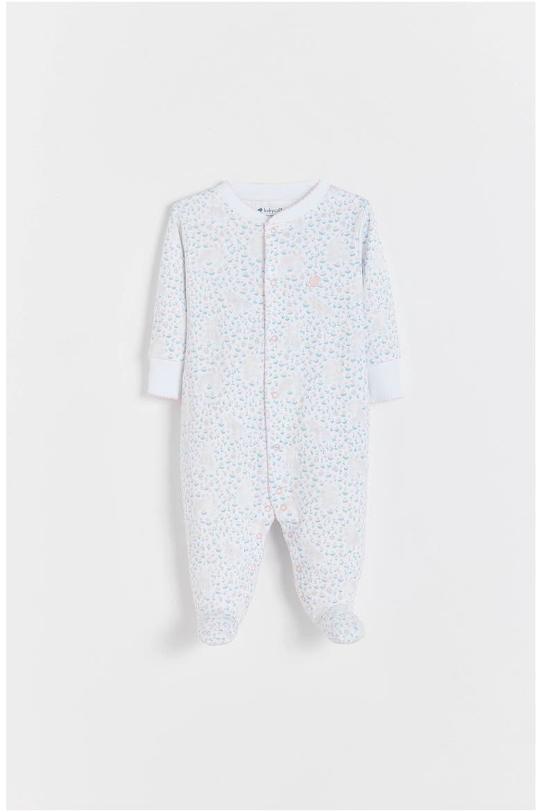 Caramel Front-Snap Footie for Infant, Main, color, FULL-PRINT