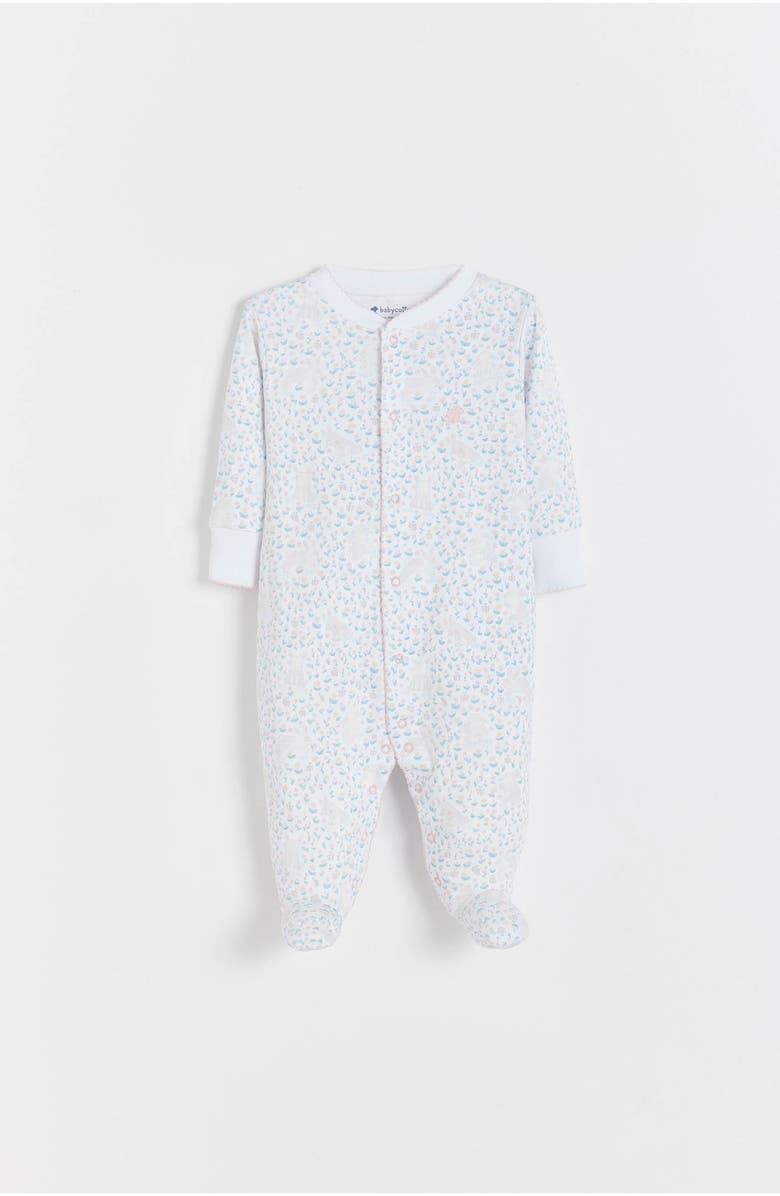 Babycottons Caramel Front-Snap Footie for Infant, Main, color, Full-Print