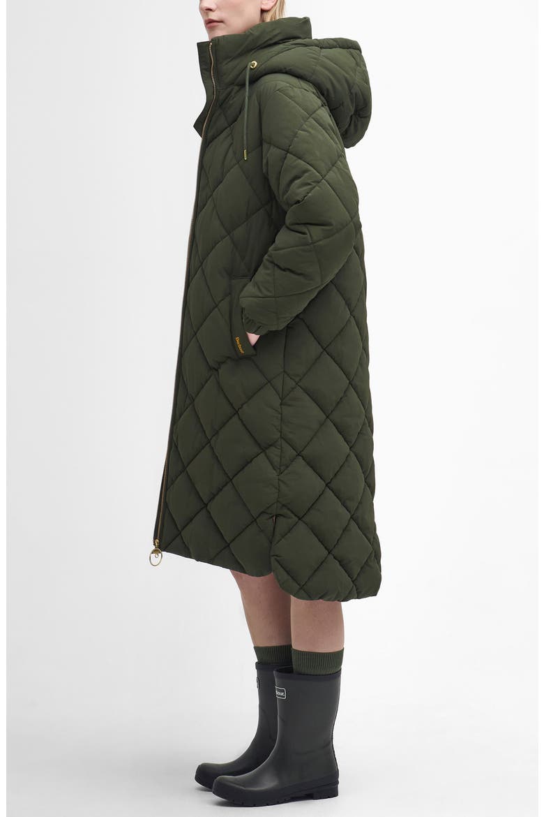 Kirkton Longline Puffer Coat, Alternate, color, OLIVE/ ANCIENT