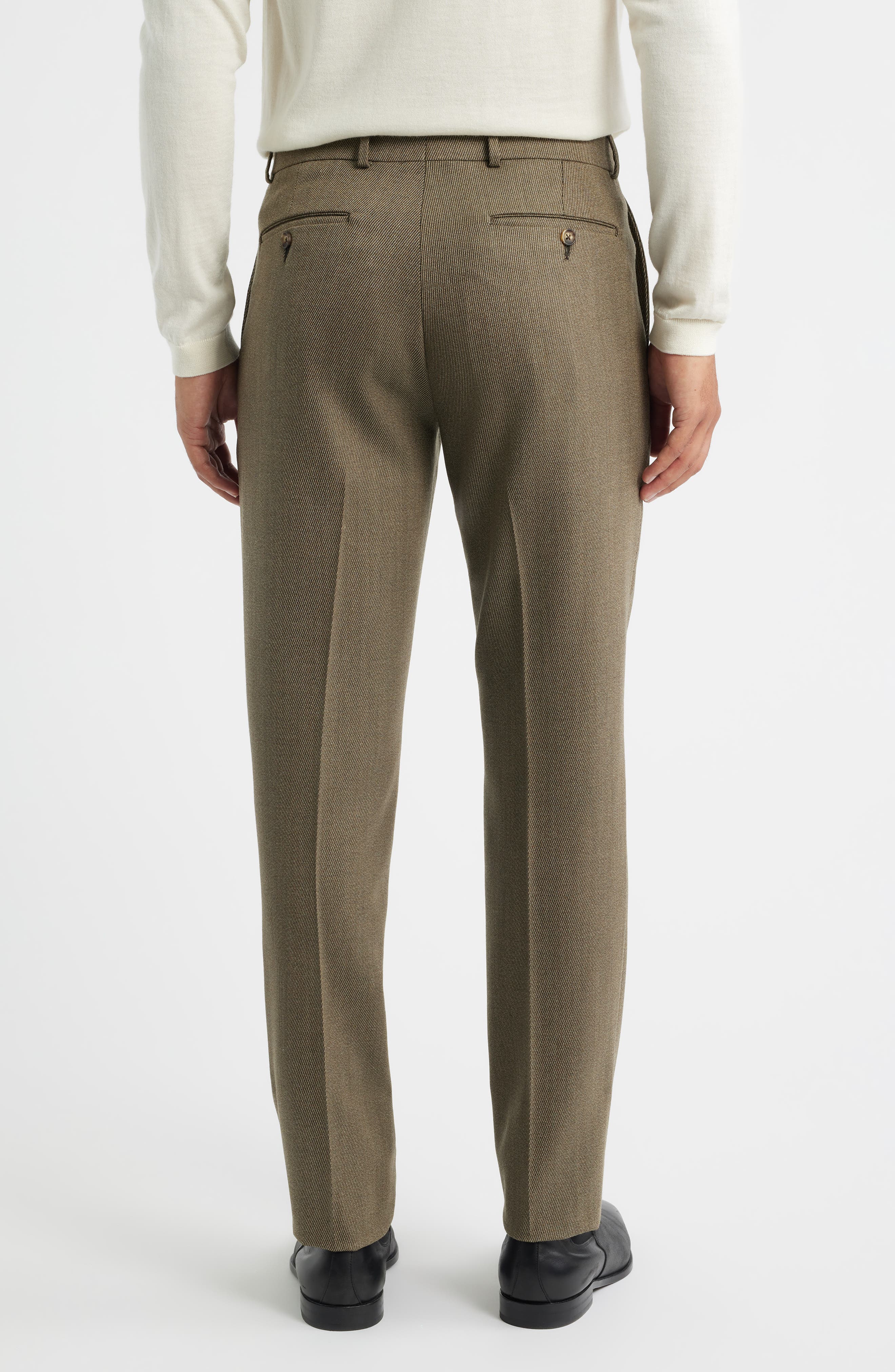Covert Worsted Stretch Wool Dress Pants - image 2
