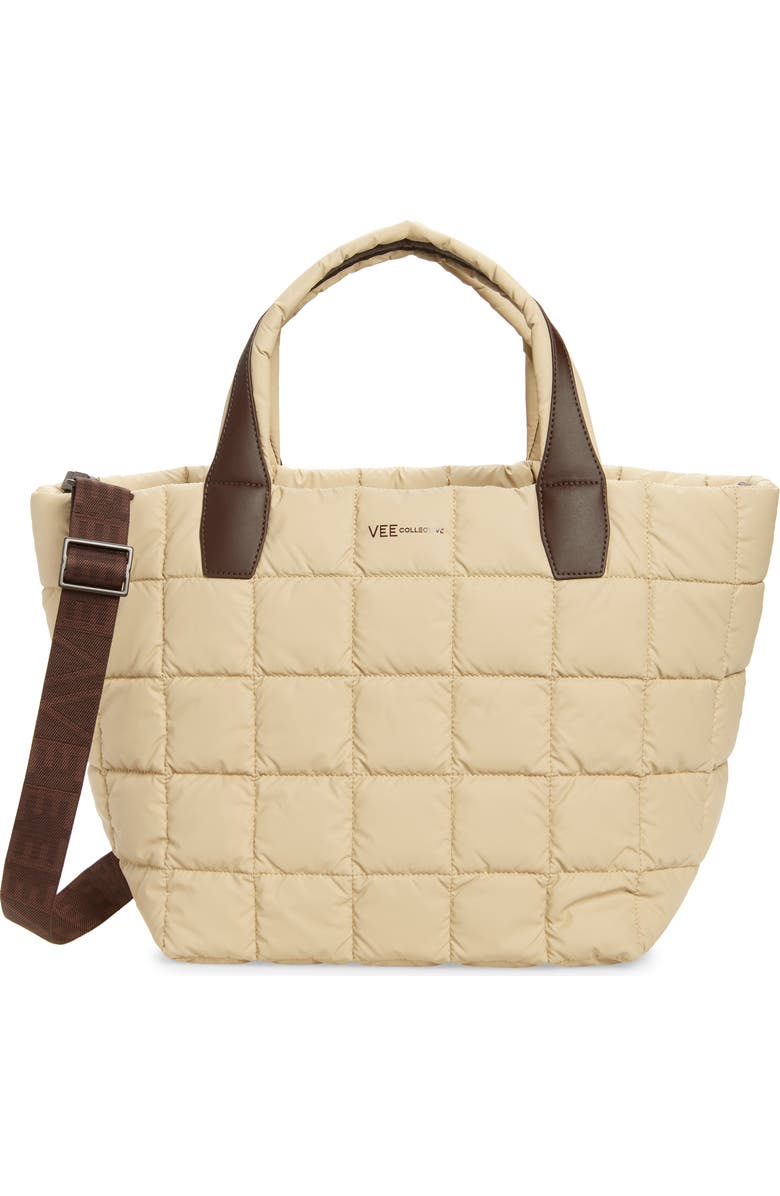 VeeCollective Medium Porter Quilted Tote, Main, color, Faded Yellow