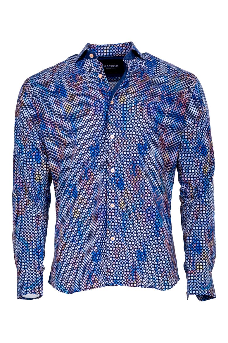 Einstein Marthyr0235 Blue Button-Up Shirt, Alternate, color, BLUE