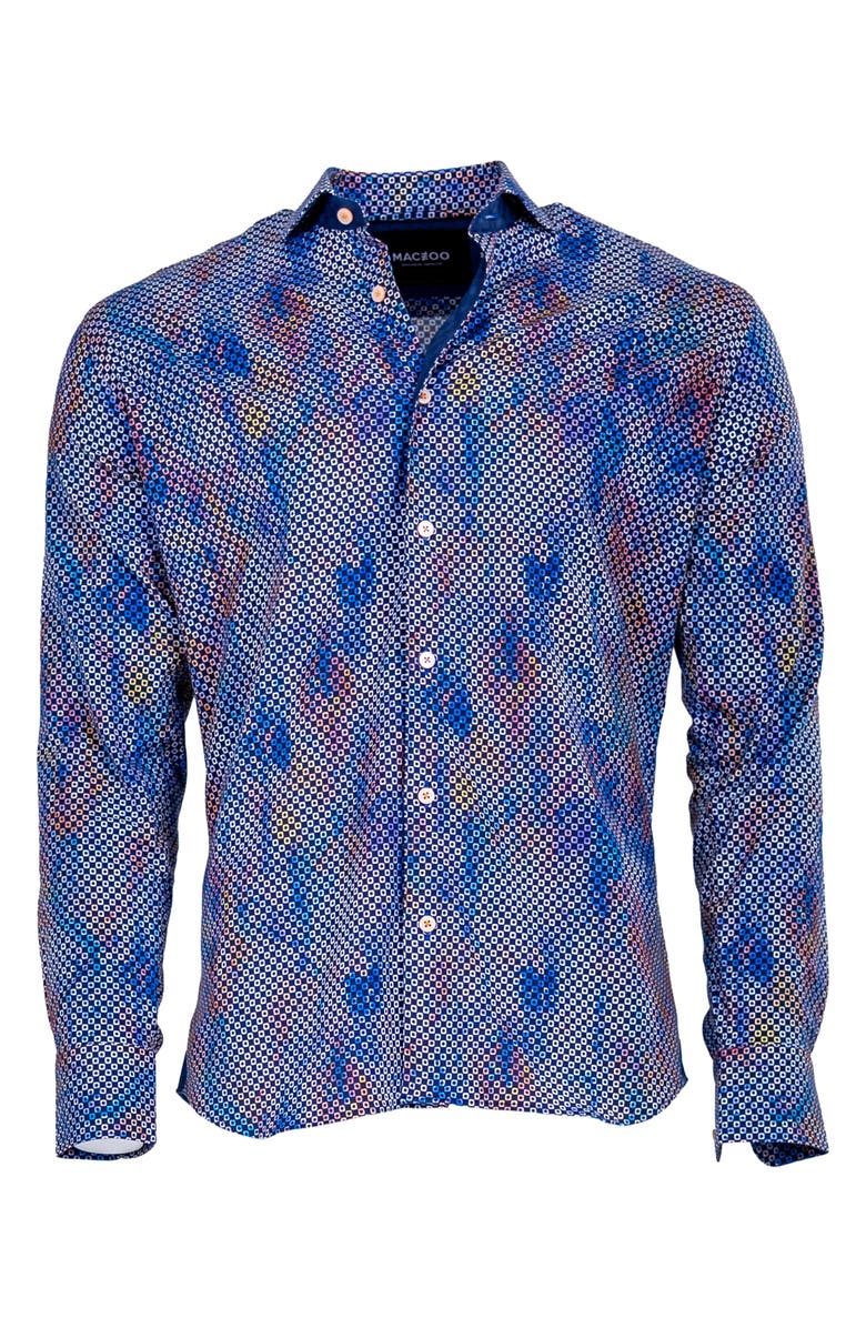 Maceoo Einstein Marthyr0235 Blue Button-Up Shirt, Alternate, color, Blue