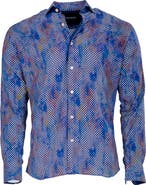 Maceoo Einstein Marthyr0235 Blue Button-Up Shirt