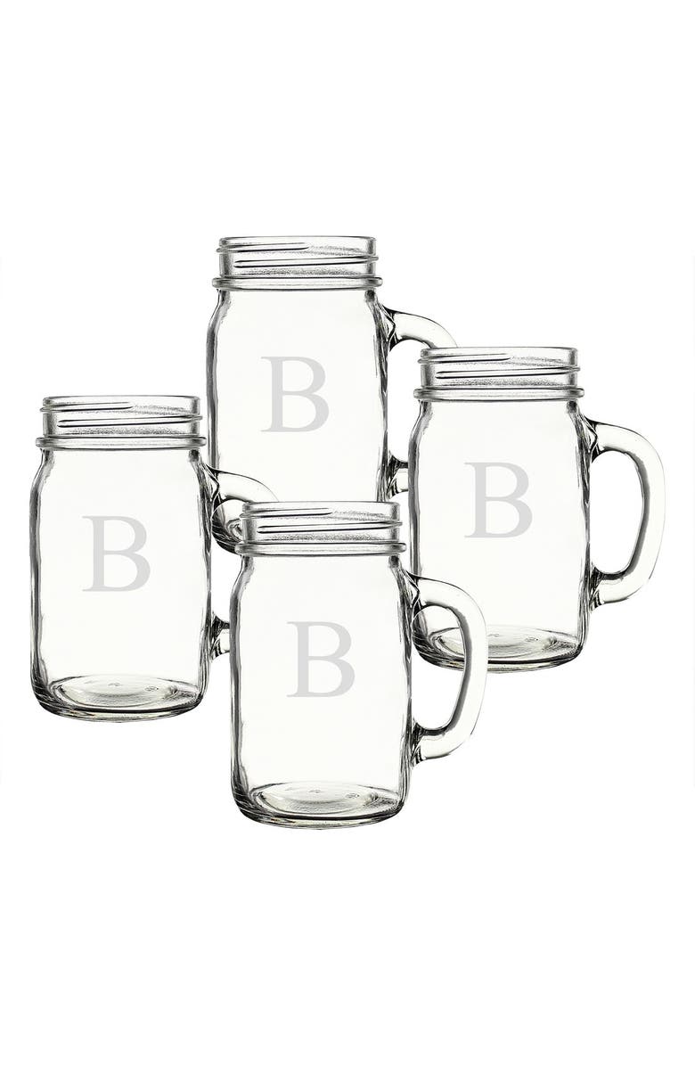 Cathy's Concepts Monogram Glass Drinking Jars, Alternate, color, 
