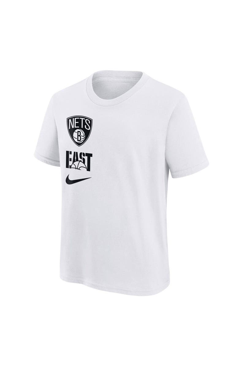 Nike Youth Nike White Brooklyn Nets Vs Block Essential T-Shirt, Alternate, color, White
