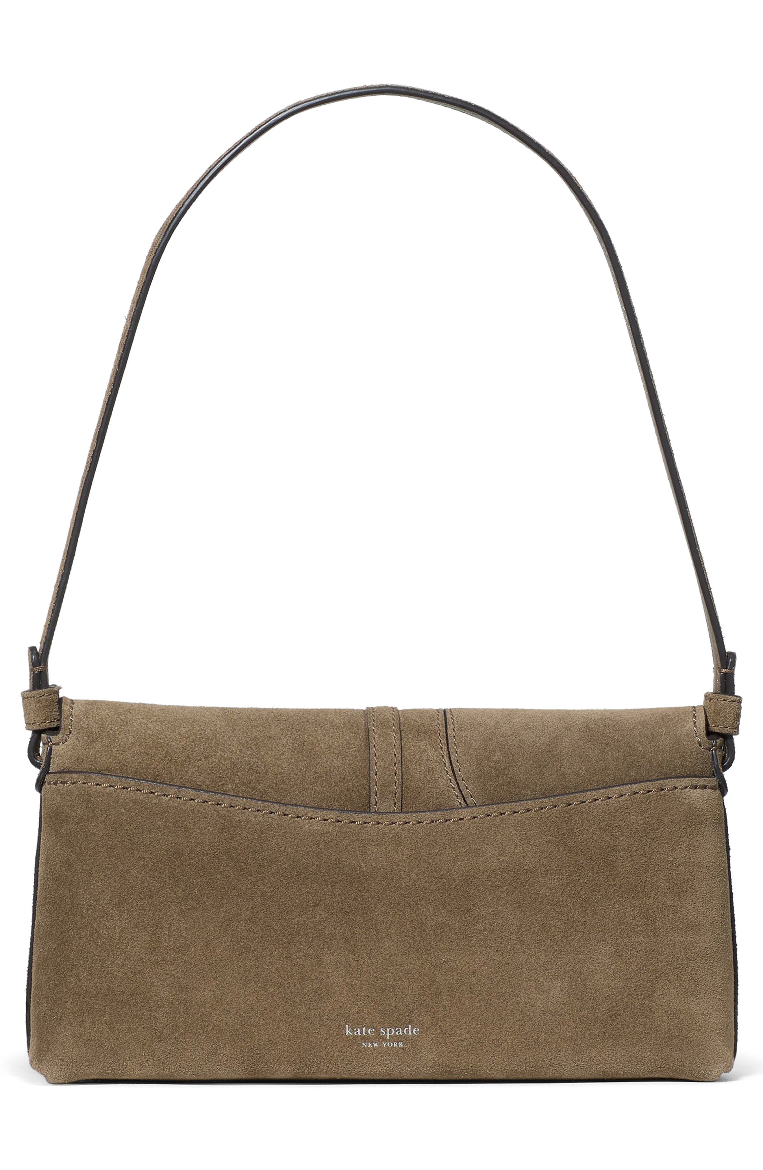 Loop Dot Patchwork Suede Small Shoulder Bag, Alternate, color, DRIFTWOOD