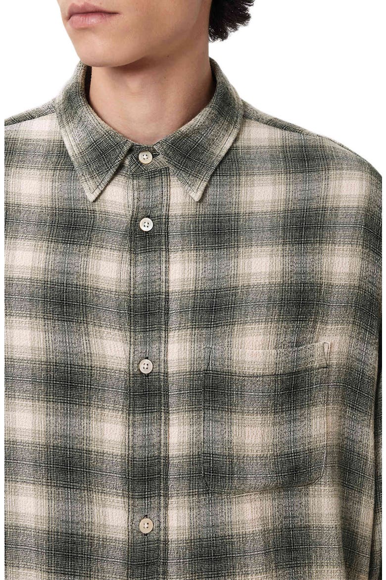 Lumley Plaid Button-Up Shirt, Alternate, color, PALE OLIVE GREEN