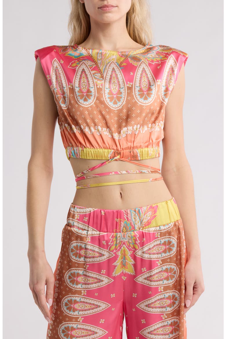 Paisley Sleeveless Cover-Up Top, Main, color, PINK BALI PRINT