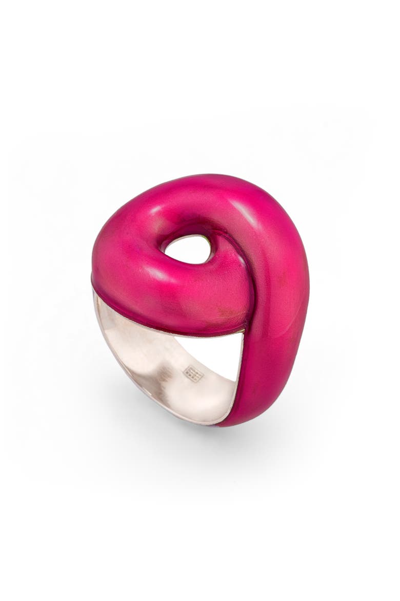 Tarallo Ring, Alternate, color, HOT PINK