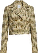 ST. JOHN Metallic Tweed Crop Jacket