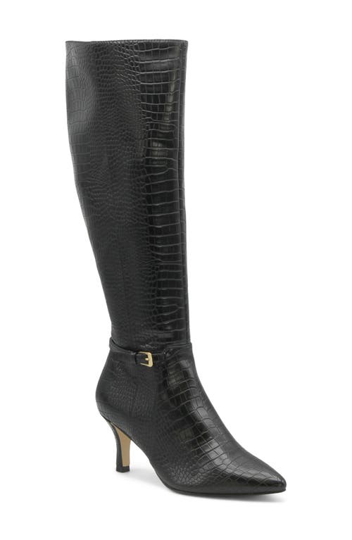Charles By Charles David Arlie Pointed Toe Knee High Boot In Black