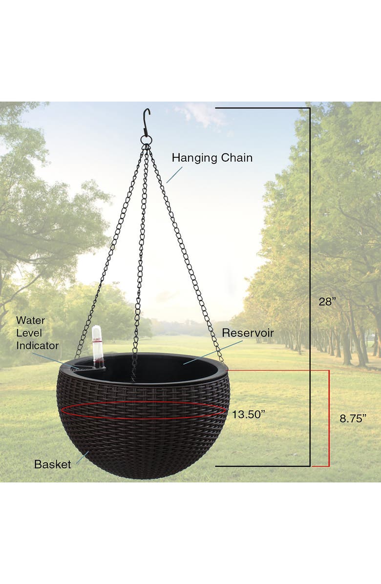 SORBUS 2-Pack Hanging Planters, Alternate, color, Espresso