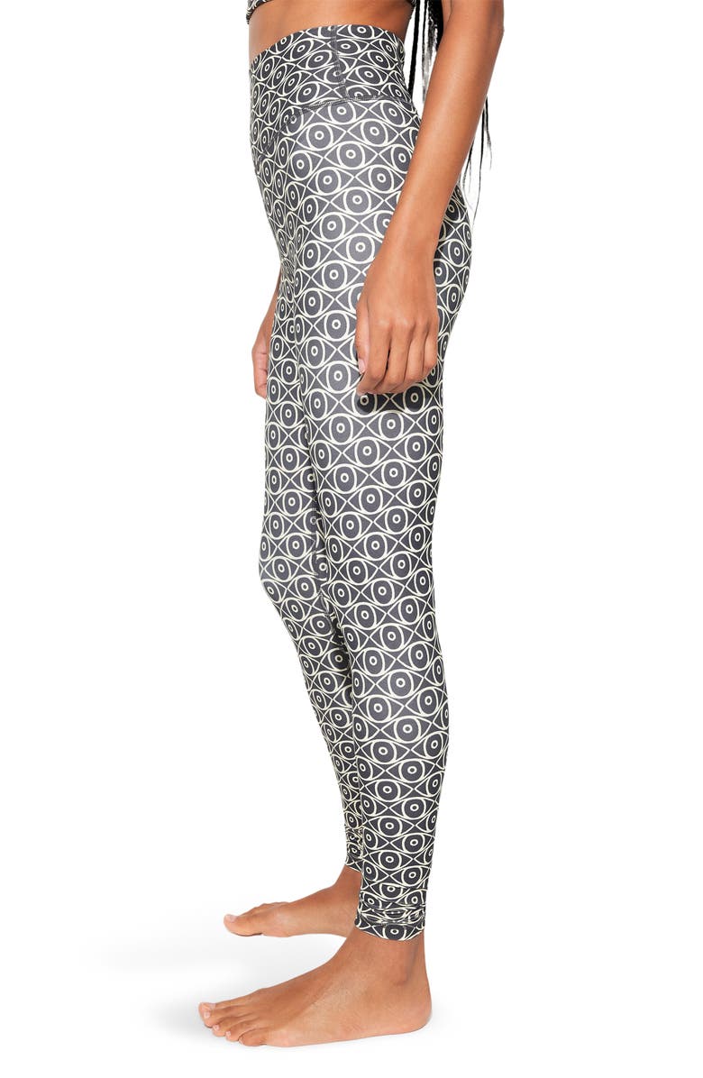 Spiritual Gangster Mystic Eye Lotus 7/8 NirvanaTech Leggings, Alternate, color, Ash