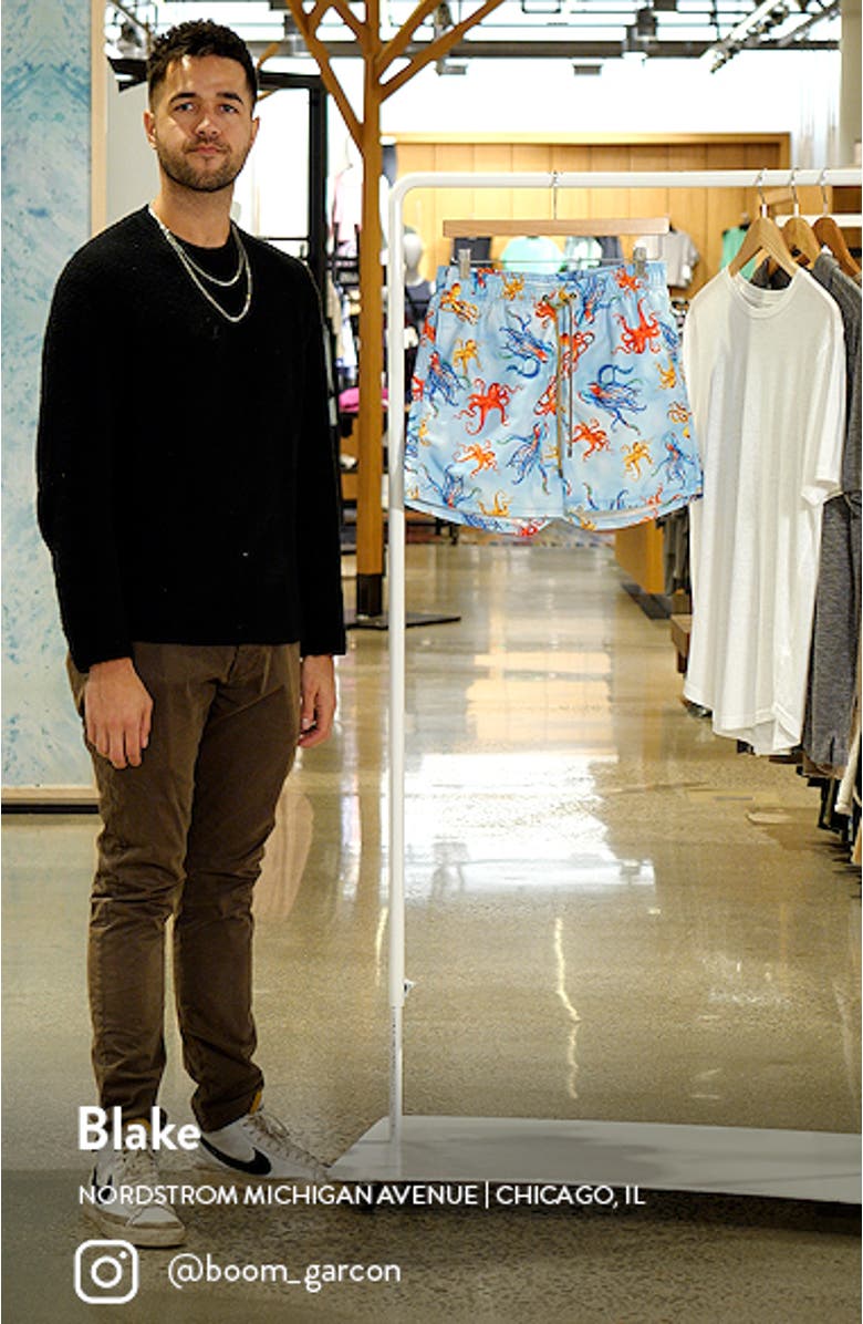 Octopus Print Swim Trunks, sales video thumbnail