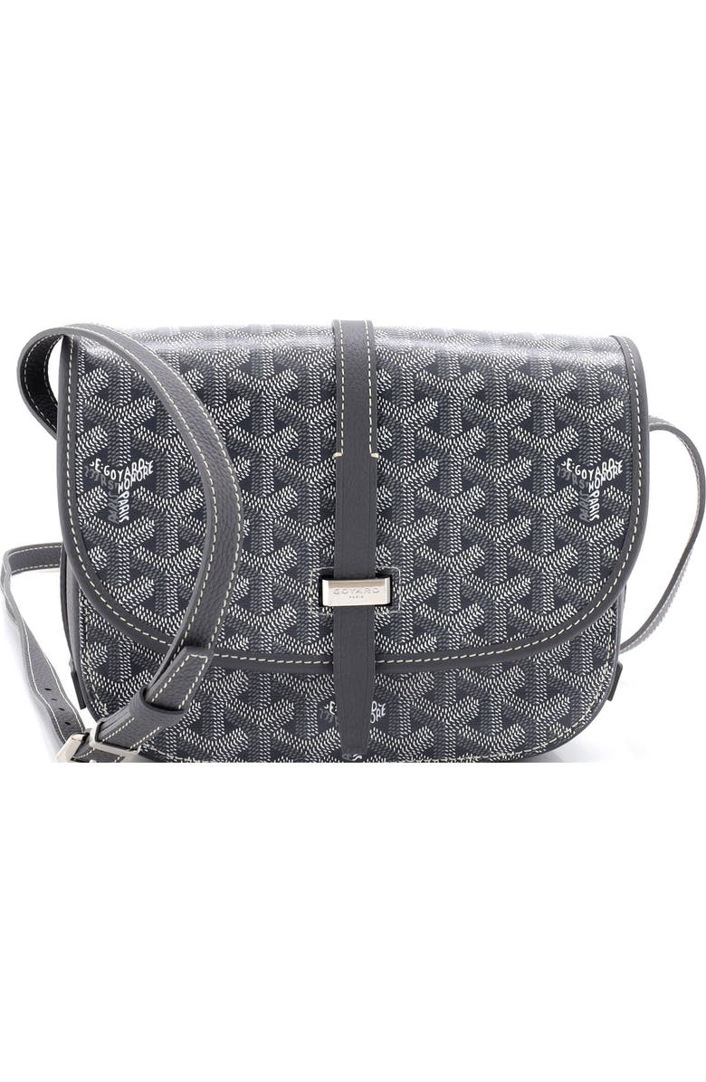 Pre-Owned Goyard Belvedere II Messenger Bag Coated Canvas PM, Main, color, Gray