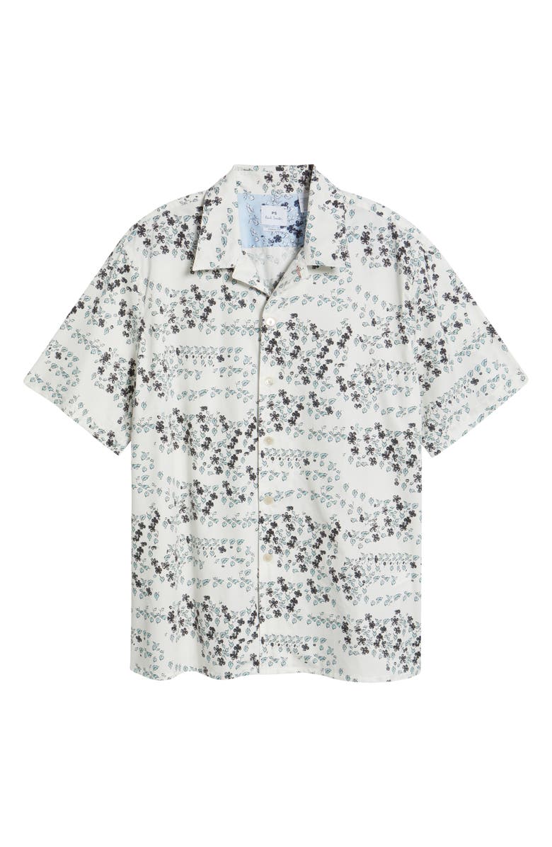 Paul Smith Casual Fit Floral Button-Up Shirt, Alternate, color, 