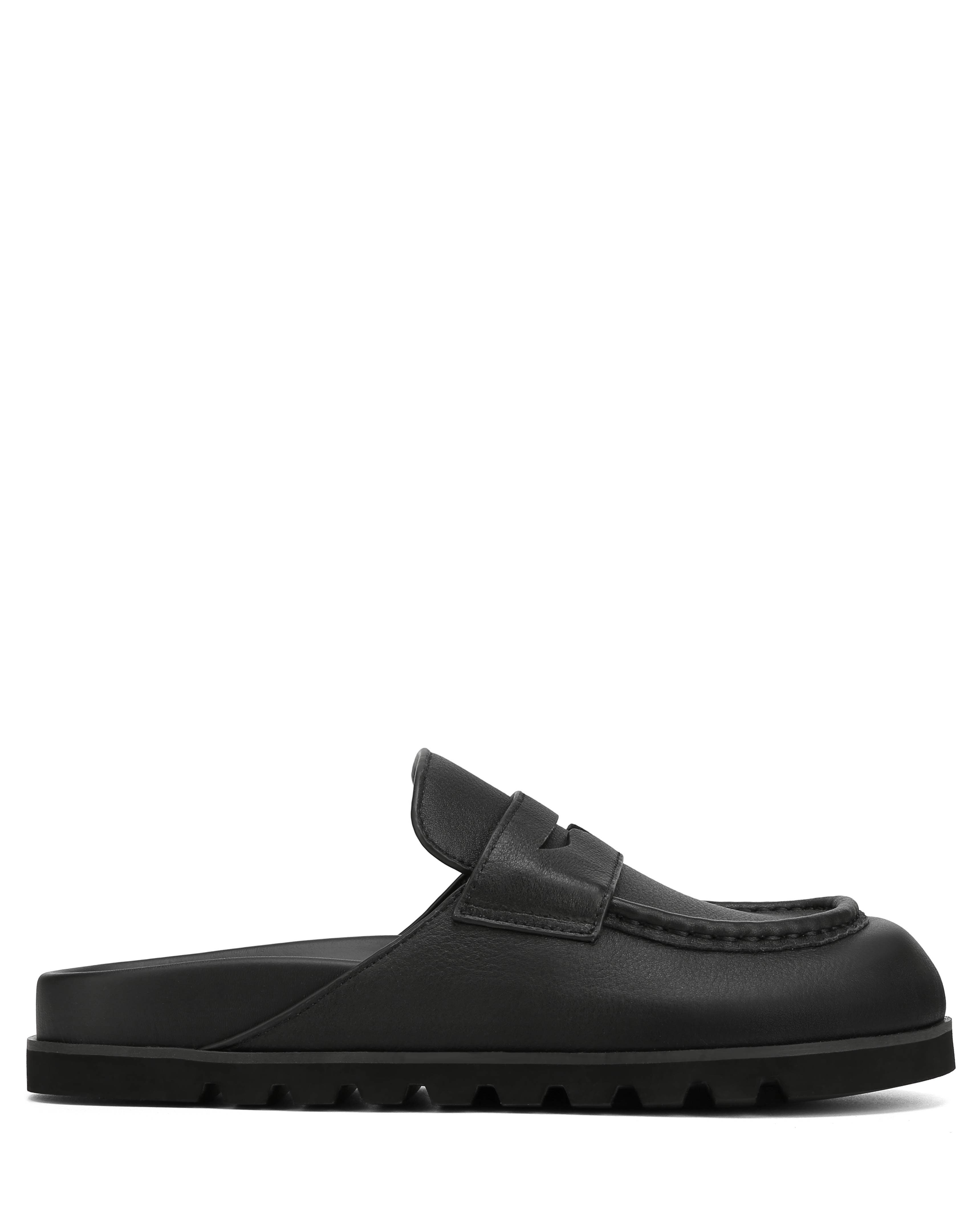 Naked Wolfe Cord Pebble Leather Slipper, Alternate, color, Black