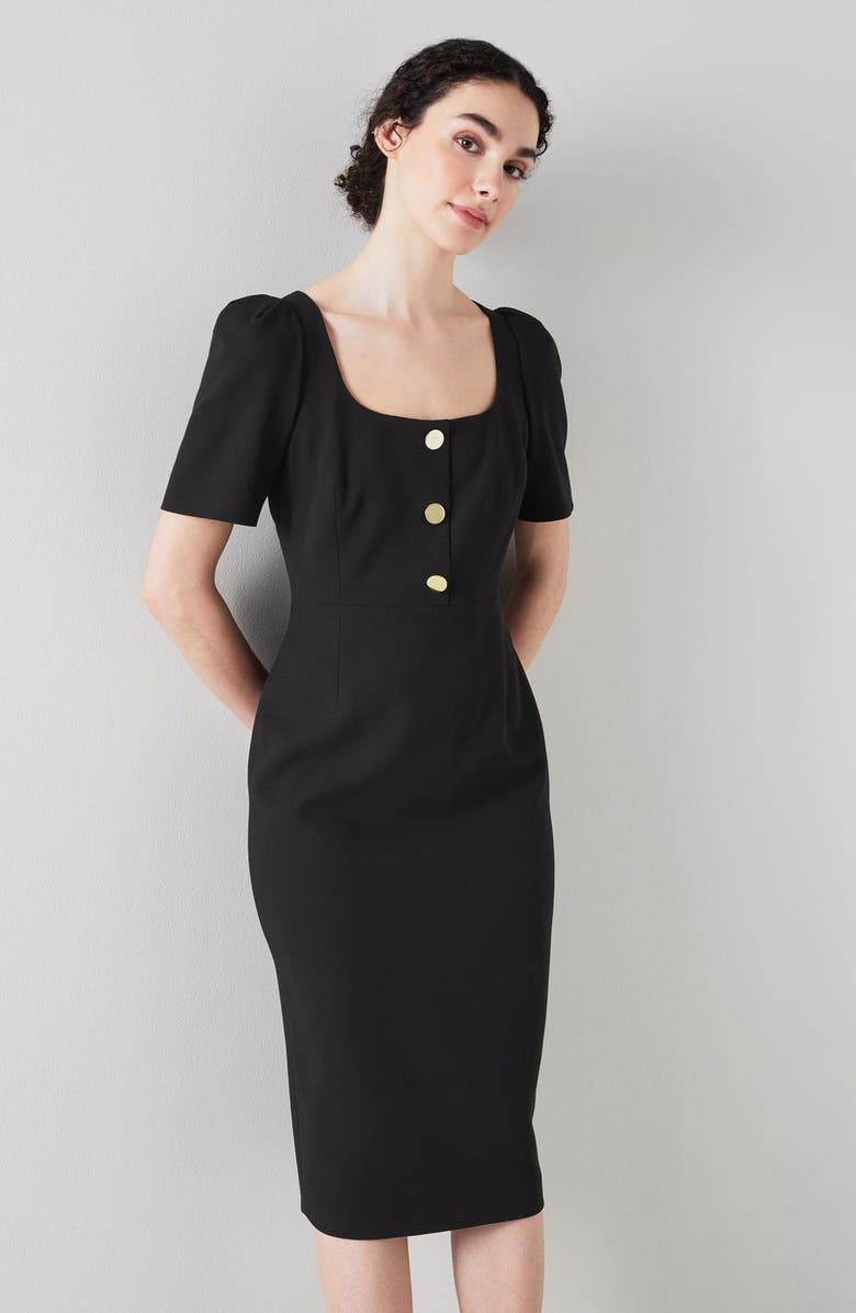 LK Bennett Folly Puff Sleeve Dress, Alternate, color,