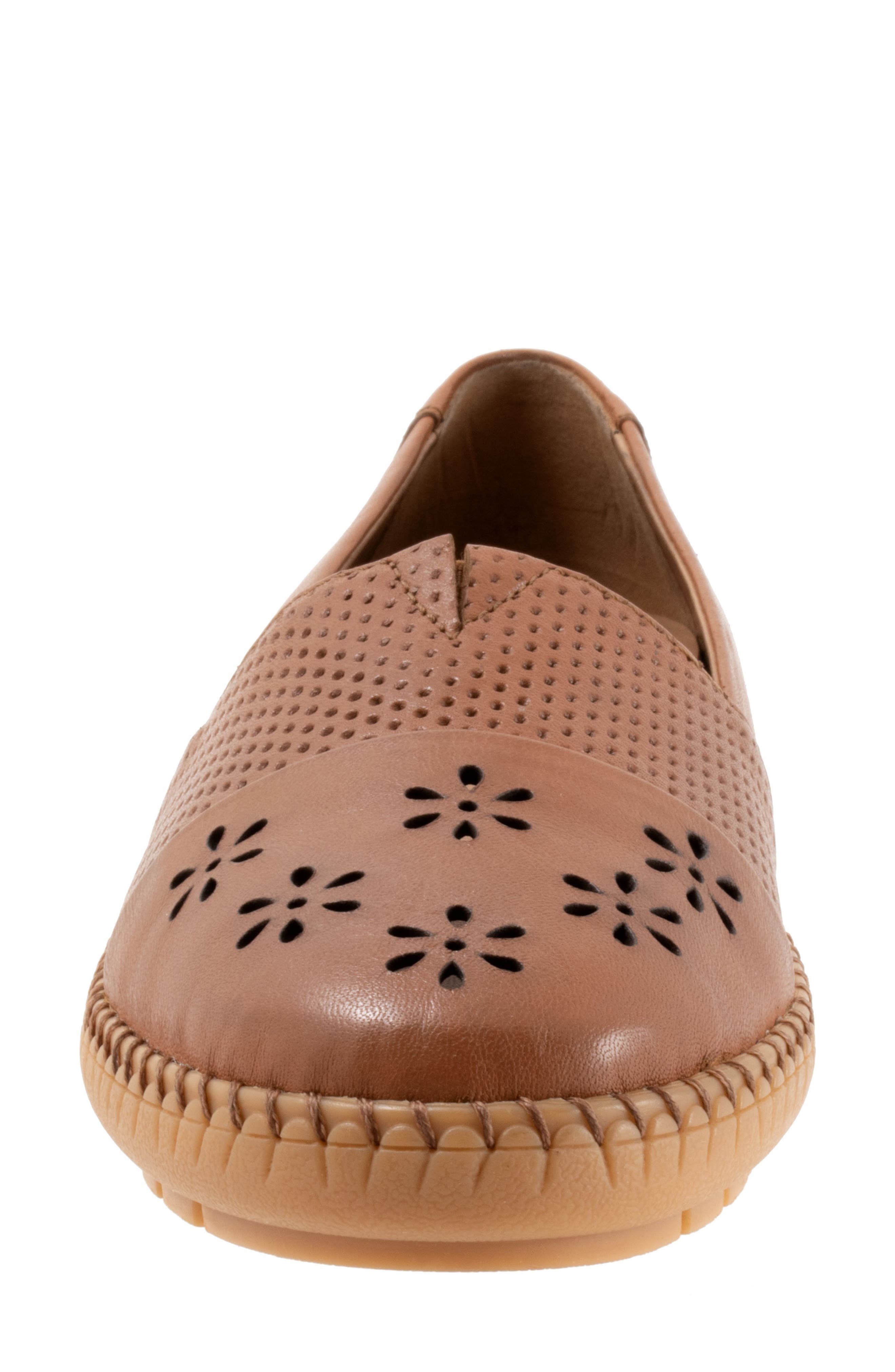 Ruby Perforated Loafer, Alternate, color, LUGGAGE