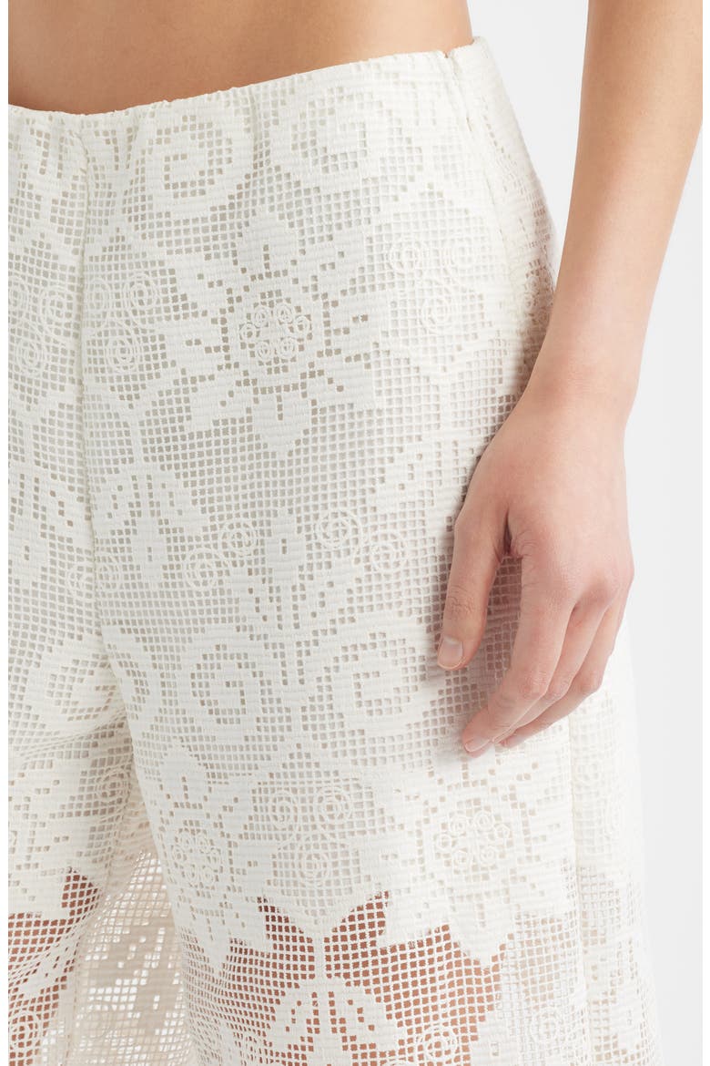 Gina Lace Pants, Alternate, color, IVORY