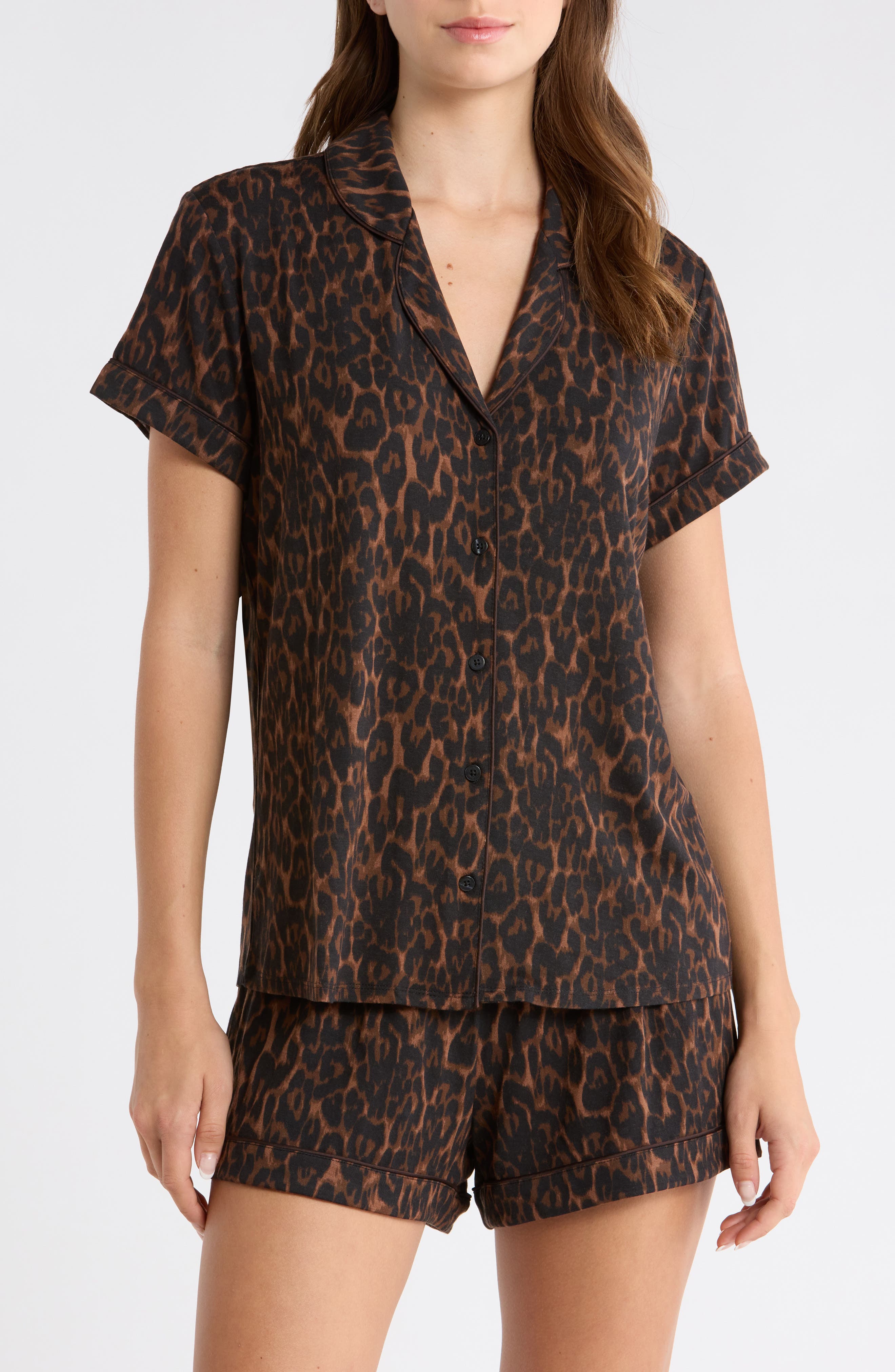 BROWN P- BLACK ELEGANT LEOPARD