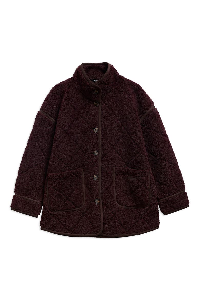 Maplewood Quilted Fleece Jacket, Alternate, color, FIG/ GANACHE