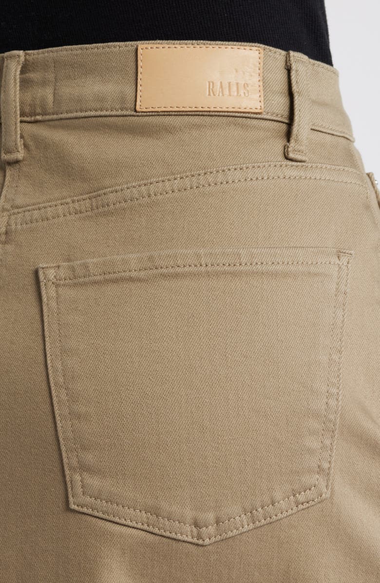 Rails Highland Denim Midi Cargo Skirt, Alternate, color, Washed Olive