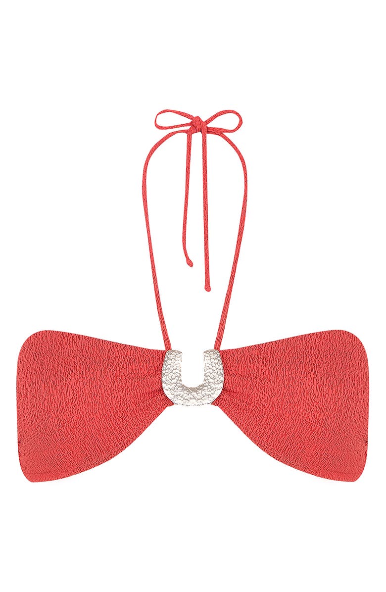 ViX Paula Hermanny Sami Bandeau Bikini Top, Alternate, color, Red
