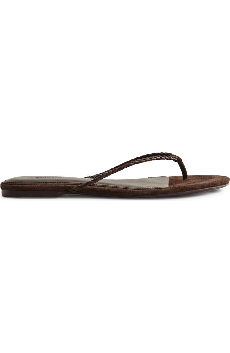 Madewell Iggy Braided Thong Sandal, Alternate, color, Dark Carob