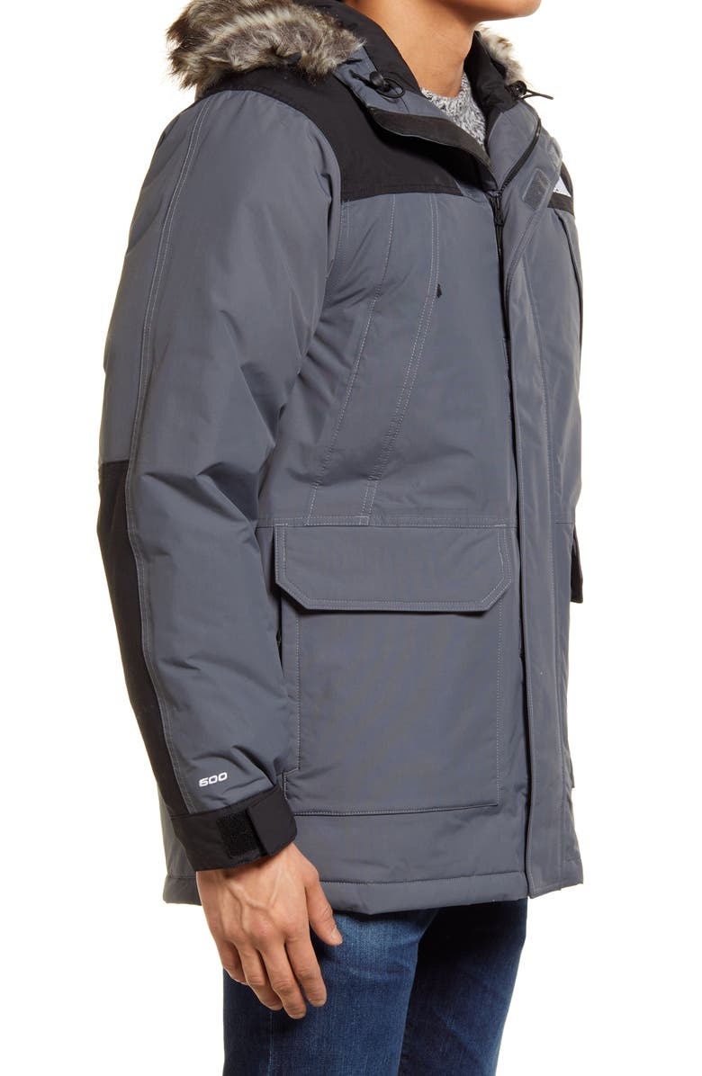 The North Face 'Mcmurdo Parka II' Waterproof Goose Down Coat with Faux Fur Trim, Alternate, color,