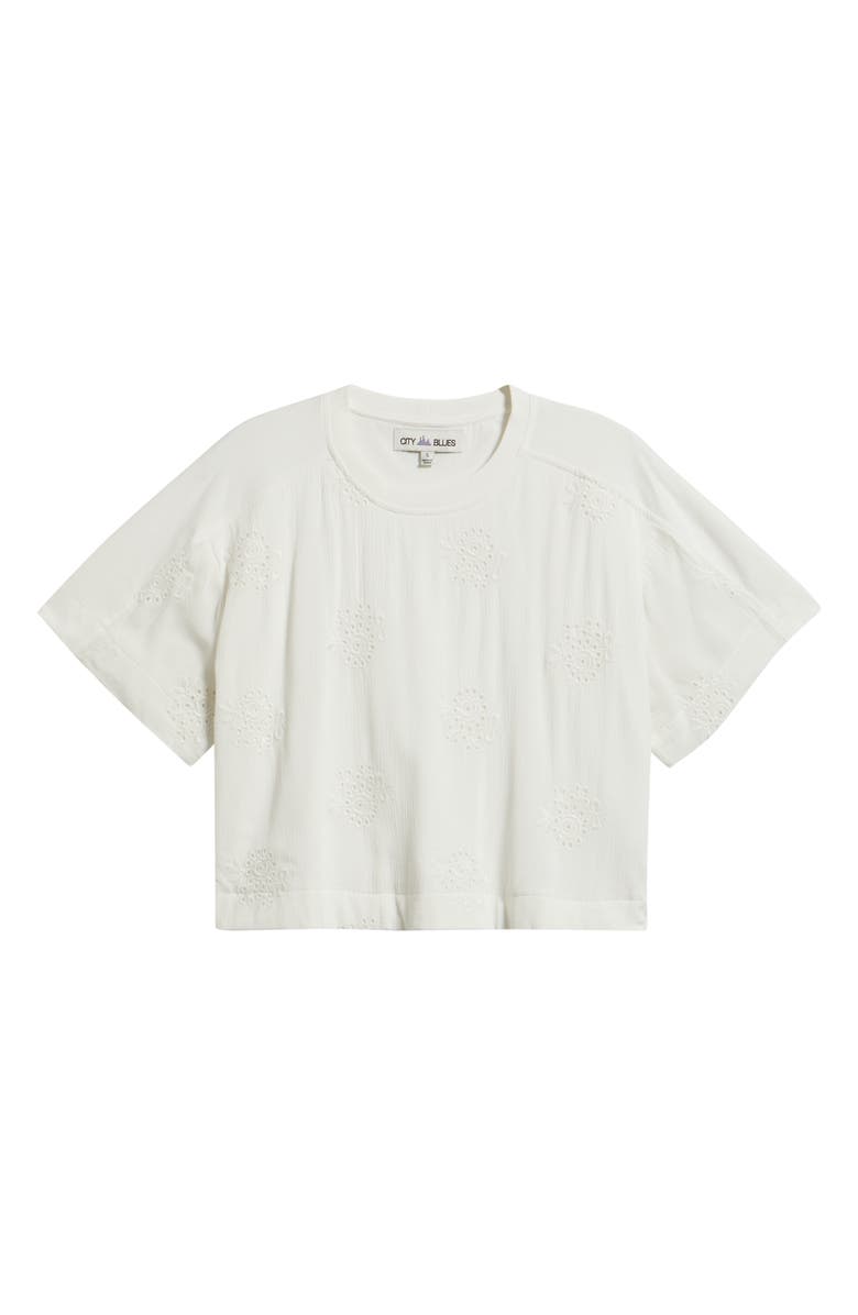 CITY BLUES Eyelet Crop T-Shirt, Alternate, color, 