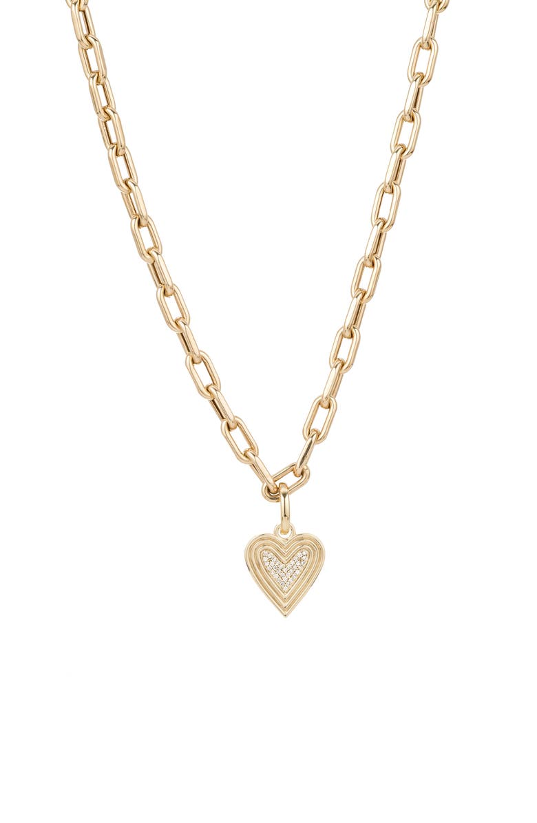 Adina Reyter Make Your Move Diamond Heart Pendant Necklace, Main, color,
