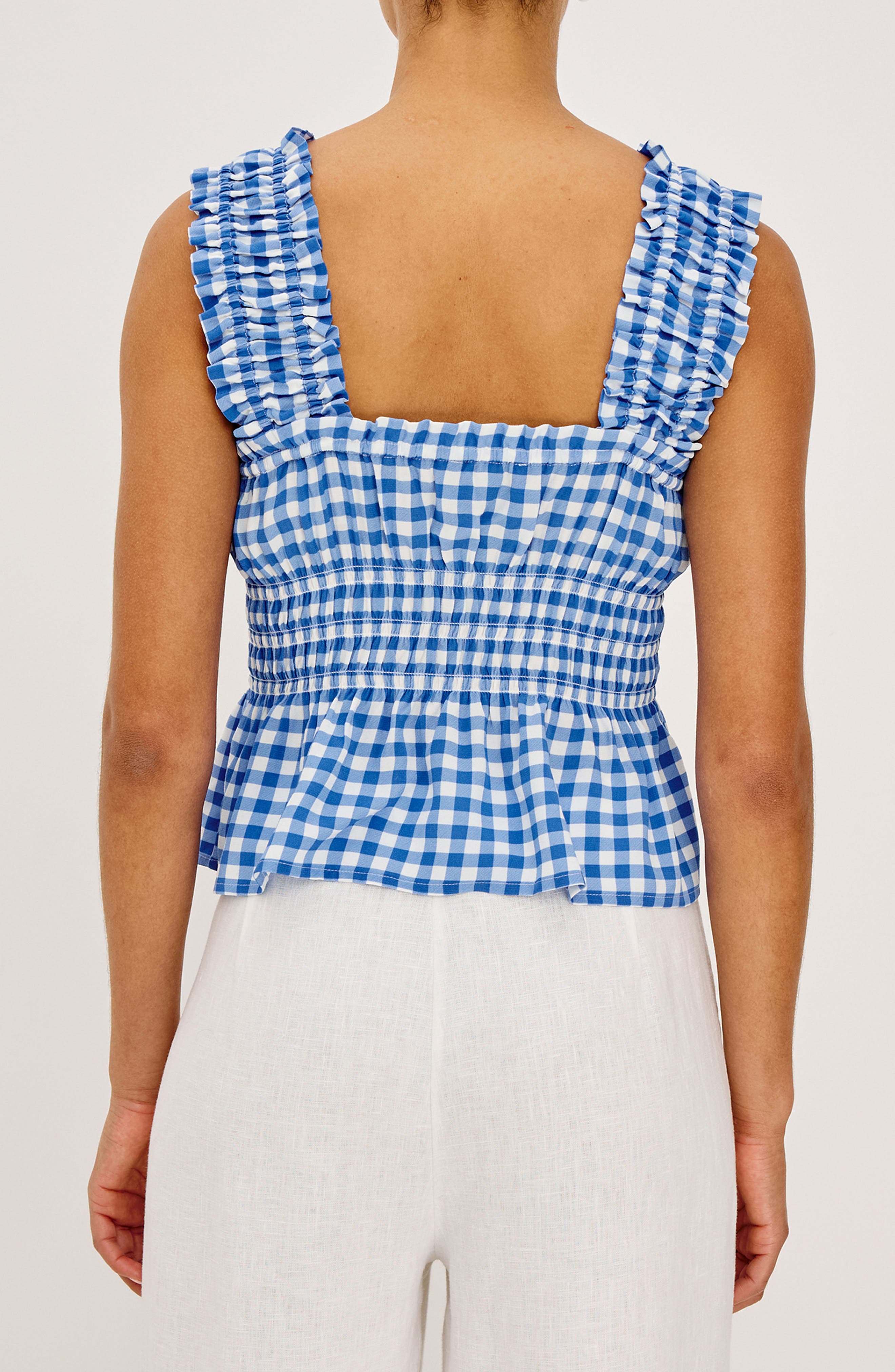 Donna Gingham Sleeveless Top - image 2