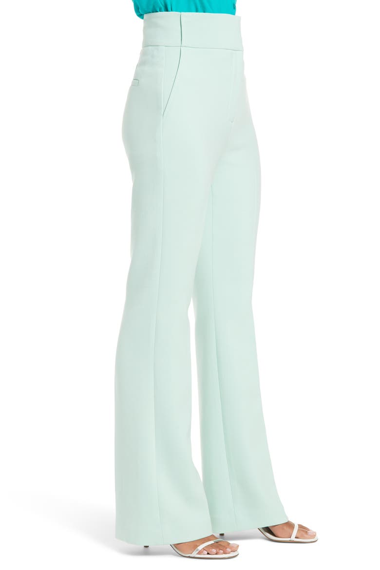 x Atlantic-Pacific High Waist Flare Pants (Nordstrom Exclusive), Alternate, color, GREEN MIST