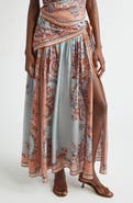 Zimmermann Aster Paisley Scarf Tie Silk Maxi Skirt