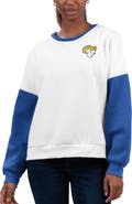 G-III 4HER BY CARL BANKS Women's G-III 4Her by Carl Banks White Los Angeles Rams A-Game Pullover Sweatshirt