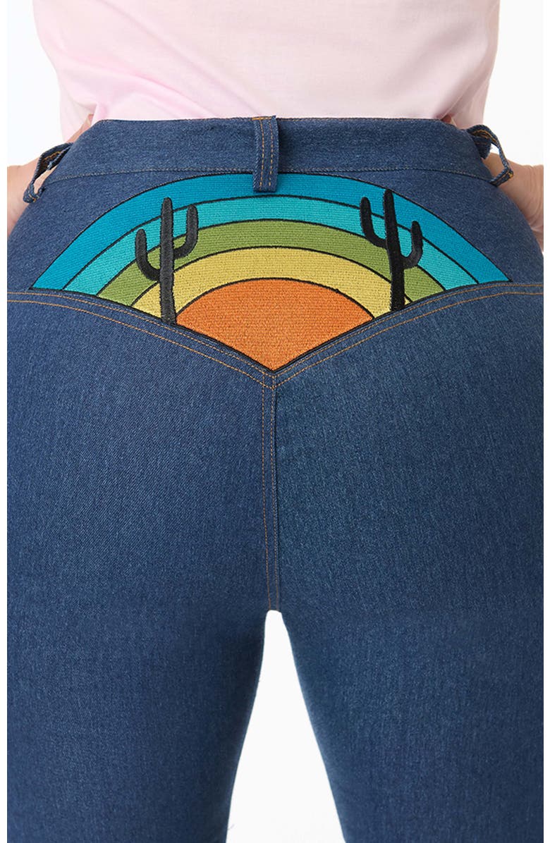 Unique Vintage Plus Size High Rise Flare Jeans, Alternate, color,