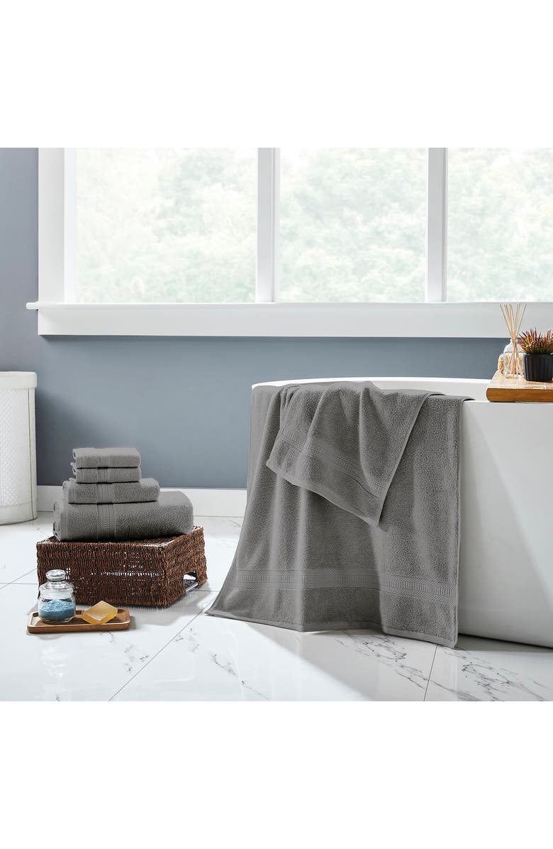 Modern Threads 6-Piece Towel Set, Alternate, color, Gray