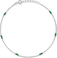 GLAZE JEWELRY Cubic Zirconia Baguette Anklet